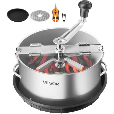 VEVOR Erntemaschine, 30,5 cm Blattschneider, Knospenschneider mit Edelstahlklingen, Nass- & Trocken-Hydrokultur-Schneidemaschine mit Tablett, Blattschüssel Trimmer für Pflanzenknospen & Blumen VEVOR Erntemaschine, 30,5 cm Blattschneider, Knospenschneider mit Edelstahlklingen, Nass- & Trocken-Hydrokultur-Schneidemaschine mit Tablett, Blattschüssel Trimmer für Pflanzenknospen & Blumen