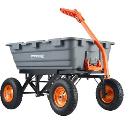 VEVOR Transportwagen, Gartenkarre mit leicht zu montierendem Stahlrahmen, Gartenwagen mit umwandelbarem 2-in-1-Griff, Mehrzweck-Schubkarre mit 680 Tragfähigekit, ca. 33 cm Reifen VEVOR Transportwagen, Gartenkarre mit leicht zu montierendem Stahlrahmen, Gartenwagen mit umwandelbarem 2-in-1-Griff, Mehrzweck-Schubkarre mit 680 Tragfähigekit, ca. 33 cm Reifen