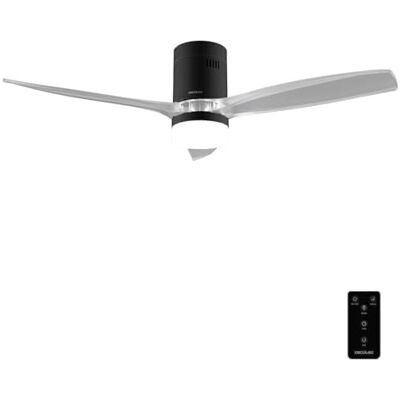 Cecotec Deckenventilator EnergySilence Aero 5650 Black&Transparent 40-W-DC-Motor, 132 cm, 3 Flügel, 6 Stufen, Fernbedienung, Timer bis 8 Std., Sommer-/Wintermodus Cecotec Deckenventilator EnergySilence Aero 5650 Black&Transparent 40-W-DC-Motor, 132 cm, 3 Flügel, 6 Stufen, Fernbedienung, Timer bis 8 Std., Sommer-/Wintermodus