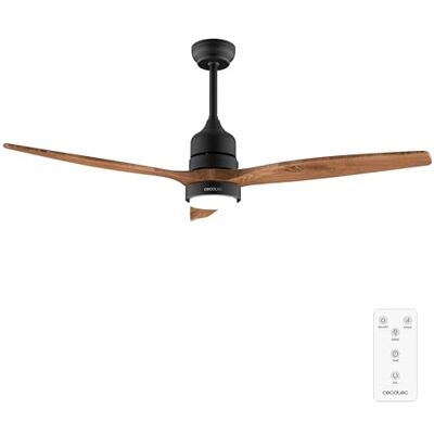 Cecotec Deckenventilator EnergySilence Aero 5230 DarkWood, 132 cm LED-Licht 18 W, 3 Lichtfarben, Fernbedienung, Timer bis 8 Std., 6 Stufen, 40 W DC-Motor, 3 Rotorblätter, höhenverstellbar Cecotec Deckenventilator EnergySilence Aero 5230 DarkWood, 132 cm LED-Licht 18 W, 3 Lichtfarben, Fernbedienung, Timer bis 8 Std., 6 Stufen, 40 W DC-Motor, 3 Rotorblätter, höhenverstellbar