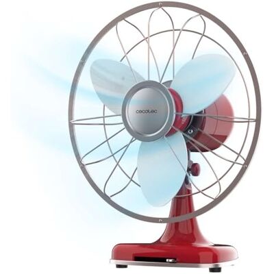 Cecotec Tischventilator EnergySilence 1090 RetroDesk Design, 40 W 30 cm Durchmesser mit 3 EVA-Flügeln, 3 Geschwindigkeiten, 80° Oszillation, neigbar, minimalistisches Design Cecotec Tischventilator EnergySilence 1090 RetroDesk Design, 40 W 30 cm Durchmesser mit 3 EVA-Flügeln, 3 Geschwindigkeiten, 80° Oszillation, neigbar, minimalistisches Design