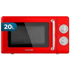 Cecotec Mechanische Mikrowelle Proclean 3010 Retro Red, 20L, 700W, 6 Stufen, Einstellen der Zeit 30 Min Timer, Auftaumodus, Vintage Design Rot, Edelstahl, Innenbeleuchtung, Retro-Design Cecotec Mechanische Mikrowelle Proclean 3010 Retro Red, 20L, 700W, 6 Stufen, Einstellen der Zeit 30 Min Timer, Auftaumodus, Vintage Design Rot, Edelstahl, Innenbeleuchtung, Retro-Design
