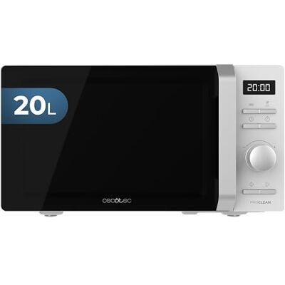 Cecotec Mikrowelle Proclean 5010 Inverter White, 700W, 19L Fassungsvermögen 5 Leistungsstufen, Drehteller mit 245 mm, 30 Minuten Timer, 8 Programme und Akustischer Signalton Cecotec Mikrowelle Proclean 5010 Inverter White, 700W, 19L Fassungsvermögen 5 Leistungsstufen, Drehteller mit 245 mm, 30 Minuten Timer, 8 Programme und Akustischer Signalton