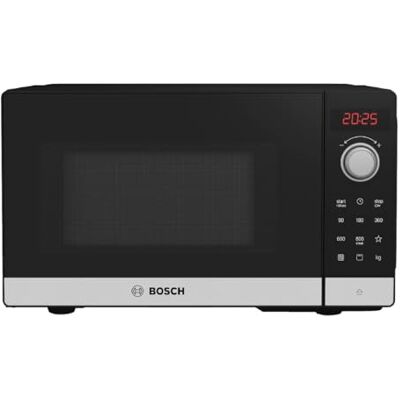 Bosch FEL023MS2 Serie 2 Mikrowelle, 26 x 44 cm, 800 W, Drehteller 27 cm, Quarzgrill, Timer, AutoPilot 8 mit 8 Automatikprogramme, Reinigungsunterstützung, LED-Touchdisplay, Edelstahl Bosch FEL023MS2 Serie 2 Mikrowelle, 26 x 44 cm, 800 W, Drehteller 27 cm, Quarzgrill, Timer, AutoPilot 8 mit 8 Automatikprogramme, Reinigungsunterstützung, LED-Touchdisplay, Edelstahl