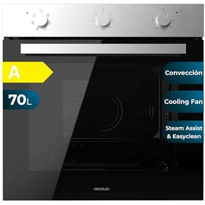 Cecotec Einbau-Backofen Multifunktion 70L Bolero Hexa M236000 Inox Time. 2800W, 6 Funktionen, Timer, Steam Base XXL, Steam Assist, Steam EasyClean, Kühlgebläse, Abtau-Modus, Eco-Modus, Umluft Cecotec Einbau-Backofen Multifunktion 70L Bolero Hexa M236000 Inox Time. 2800W, 6 Funktionen, Timer, Steam Base XXL, Steam Assist, Steam EasyClean, Kühlgebläse, Abtau-Modus, Eco-Modus, Umluft
