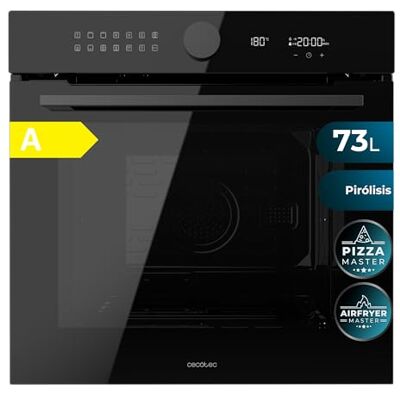 Cecotec Einbau-Backofen Pyrolyse 73L Bolero Hexa P516000 Glass Black. 3250W, 14 Funktionen, Dual Display, Pizza- und Airfryer-Master, Kühlgebläse, Schnellaufheizfunktion, Abtau-Modus, Umluft Cecotec Einbau-Backofen Pyrolyse 73L Bolero Hexa P516000 Glass Black. 3250W, 14 Funktionen, Dual Display, Pizza- und Airfryer-Master, Kühlgebläse, Schnellaufheizfunktion, Abtau-Modus, Umluft