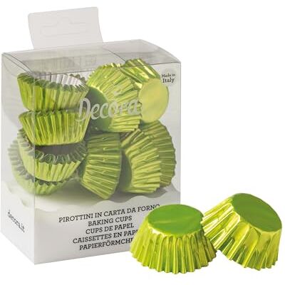 Decora Lime Metallic Backförmchen - 180 Stück - Hitzebeständig - Muffin & Süßigkeiten Decora Lime Metallic Backförmchen - 180 Stück - Hitzebeständig - Muffin & Süßigkeiten