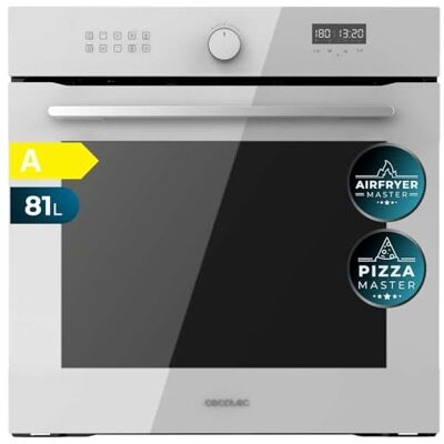 Cecotec Einbaubackofen Multifunktion 60 cm Bolero Hexa AF316000 Glass White A 3400W, 81L Kapazität, 11 Funktionen mit Airfryer Master, Pizza Master, Steam Asisst, Steam EasyClean, 3D Cooking, Defrost Cecotec Einbaubackofen Multifunktion 60 cm Bolero Hexa AF316000 Glass White A 3400W, 81L Kapazität, 11 Funktionen mit Airfryer Master, Pizza Master, Steam Asisst, Steam EasyClean, 3D Cooking, Defrost