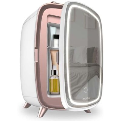 Cecotec Kleiner Kosmetikkühlschrank 6L Bamba CoolingBeauty 6000 Mirror. Mini-Kühlschrank mit Außenspiegel, LED-Licht mit 3 Intensitäten, Kühlung bis zu 10ºC Cecotec Kleiner Kosmetikkühlschrank 6L Bamba CoolingBeauty 6000 Mirror. Mini-Kühlschrank mit Außenspiegel, LED-Licht mit 3 Intensitäten, Kühlung bis zu 10ºC