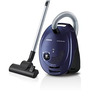 Siemens Staubsauger mit Beutel synchropower VS06B1110, Bodenstaubsauger, Hygiene-Filter, Bodendüse für Hartboden und Teppich, Starke Saugleistung, langes Kabel, Fugendüse, 700 W, blau Siemens Staubsauger mit Beutel synchropower VS06B1110, Bodenstaubsauger, Hygiene-Filter, Bodendüse für Hartboden und Teppich, Starke Saugleistung, langes Kabel, Fugendüse, 700 W, blau