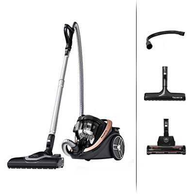 Rowenta Silence Force Cyclonic Effitech beutelloser Bodenstaubsauger, Home und Car, hohe Saugkraft, niedriger Energieverbrauch, HEPA-Filterung, XXL-Fassungsvermögen, Schwarz-Roségold, RO7954 Rowenta Silence Force Cyclonic Effitech beutelloser Bodenstaubsauger, Home und Car, hohe Saugkraft, niedriger Energieverbrauch, HEPA-Filterung, XXL-Fassungsvermögen, Schwarz-Roségold, RO7954