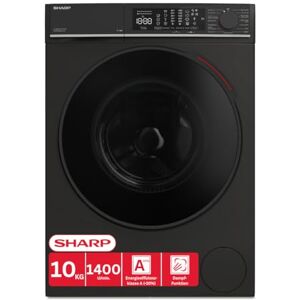 Sharp Waschmaschine ES-WNFL014CMDA-DE – 10 kg – 1400 U/min – Energieklasse A – Inverter Motor – WiFi – AquaStop – Dampf – Touch Display – Mattschwarz – Frontlader Sharp Waschmaschine ES-WNFL014CMDA-DE – 10 kg – 1400 U/min – Energieklasse A – Inverter Motor – WiFi – AquaStop – Dampf – Touch Display – Mattschwarz – Frontlader