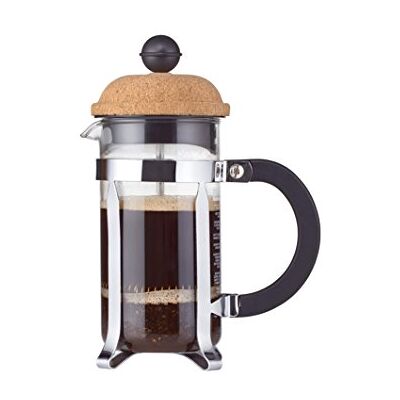 Bodum 1923-109S Chambord Kaffeebereiter 3 Tassen, Glas, Transparent/Kork, 0.35 L, 7.5 x 13.5 x 18.9 cm, 1 Einheiten Bodum 1923-109S Chambord Kaffeebereiter 3 Tassen, Glas, Transparent/Kork, 0.35 L, 7.5 x 13.5 x 18.9 cm, 1 Einheiten
