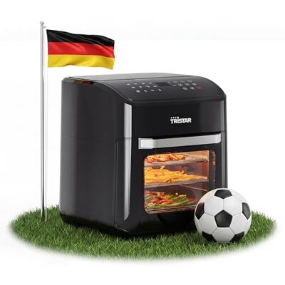 Tristar Heißluftfritteuse 12 L mit Mini Backofen Funktion, 2-in-1 Airfryer Umluftofen, 12 Programme, Digitaldisplay, Sichtfenster, Shake Funktion, BPA-frei, 1800 W, FR-9065 Tristar Heißluftfritteuse 12 L mit Mini Backofen Funktion, 2-in-1 Airfryer Umluftofen, 12 Programme, Digitaldisplay, Sichtfenster, Shake Funktion, BPA-frei, 1800 W, FR-9065