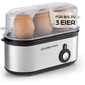 GOURMETmaxx Eierkocher für 3 Eier Egg Boiler mit Eierstecher im Messbecher Egg Cooker – 3 Härtegrade für deinen Eierbecher Design Eierkocher klein – spülmaschinenfeste Teile GOURMETmaxx Eierkocher für 3 Eier Egg Boiler mit Eierstecher im Messbecher Egg Cooker – 3 Härtegrade für deinen Eierbecher Design Eierkocher klein – spülmaschinenfeste Teile