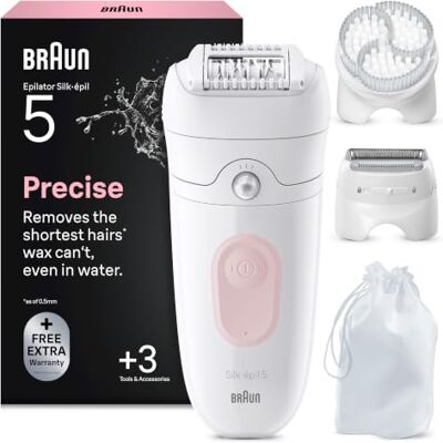 Braun Epilierer Damen Silk·épil 5, Ladyshaver, Wasserdicht, 5-060, Pink Einfache Haarentfernung, Langanhaltend Glatte Haut, Nass Und Trocken, Inkl. Rasieraufsatz, Trimmeraufsatz Und Peelingbürste Braun Epilierer Damen Silk·épil 5, Ladyshaver, Wasserdicht, 5-060, Pink Einfache Haarentfernung, Langanhaltend Glatte Haut, Nass Und Trocken, Inkl. Rasieraufsatz, Trimmeraufsatz Und Peelingbürste