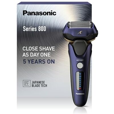 Panasonic Series 800 ES-LV67 Elektrischer Nass- & Trockenrasierer, 5-fach-Scherkopf Mit Linearmotor Und Bartsensor Technologie, Inklusive Pop-up Trimmer Und 16D-Multi-Flex-Kopf, Navy Blau Panasonic Series 800 ES-LV67 Elektrischer Nass- & Trockenrasierer, 5-fach-Scherkopf Mit Linearmotor Und Bartsensor Technologie, Inklusive Pop-up Trimmer Und 16D-Multi-Flex-Kopf, Navy Blau
