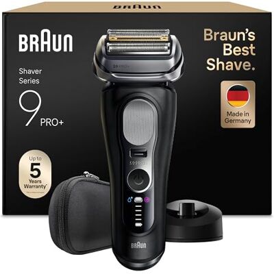 Braun Rasierer Herren Elektrisch Series 9 PRO+, 9610si, Schwarz Elektrorasierer, 5+1 Scherkopfelemente, Barttrimmer, 60 Min. Akku, Wasserdicht, Made in Germany, Inkl. Reiseetui, Ladestation Braun Rasierer Herren Elektrisch Series 9 PRO+, 9610si, Schwarz Elektrorasierer, 5+1 Scherkopfelemente, Barttrimmer, 60 Min. Akku, Wasserdicht, Made in Germany, Inkl. Reiseetui, Ladestation