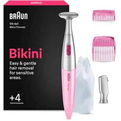 Braun Silk·épil Bikini Trimmer, Ladyshaver, FG1105, Pink Damenrasierer Elektrisch, Präzisionstrimmer, Styler für Eine Einfache Und Sanfte Haarentfernung, Inkl. 4 Extras Braun Silk·épil Bikini Trimmer, Ladyshaver, FG1105, Pink Damenrasierer Elektrisch, Präzisionstrimmer, Styler für Eine Einfache Und Sanfte Haarentfernung, Inkl. 4 Extras