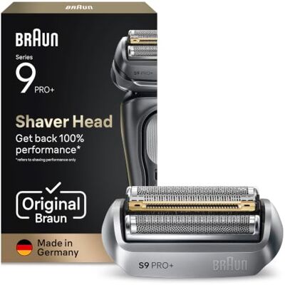 Braun Elektrorasierer Scherkopf Series 9 PRO+, 96M, Silber Original Ersatzscherteil vom Hersteller, Hol Dir 100 Prozent Leistung Zurück, Kompatibel mit Allen S9-Rasierern Braun Elektrorasierer Scherkopf Series 9 PRO+, 96M, Silber Original Ersatzscherteil vom Hersteller, Hol Dir 100 Prozent Leistung Zurück, Kompatibel mit Allen S9-Rasierern