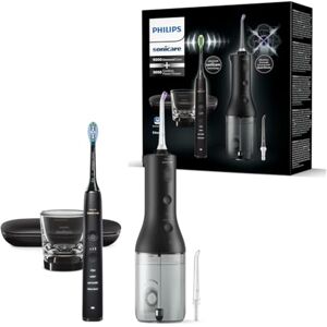 Philips Sonicare kabellose Power Flosser Munddusche und DiamondClean 9000 elektrische Zahnbürste – Saubere Zähne, sauberes Zahnfleisch und Plaque-Entfernung, schwarz (Modell HX3886/43) Philips Sonicare kabellose Power Flosser Munddusche und DiamondClean 9000 elektrische Zahnbürste – Saubere Zähne, sauberes Zahnfleisch und Plaque-Entfernung, schwarz (Modell HX3886/43)