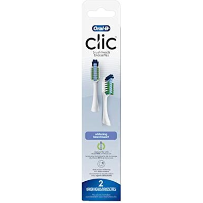 Oral-B Clic Ersatzbürstenköpfe für Zahnbürsten, weiß, 2 Stück Oral-B Clic Ersatzbürstenköpfe für Zahnbürsten, weiß, 2 Stück
