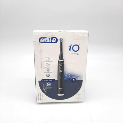 Oral-B iO 6 elektrische Zahnbürsten, 1 Ersatzbürstenköpfe, Tasche, schwarz, 1 Ersatzbürstenköpfe für elektrische Zahnbürste, wiederaufladbar, Etui + Zahnpasta-Schutz und antibakterieller Schild Oral-B iO 6 elektrische Zahnbürsten, 1 Ersatzbürstenköpfe, Tasche, schwarz, 1 Ersatzbürstenköpfe für elektrische Zahnbürste, wiederaufladbar, Etui + Zahnpasta-Schutz und antibakterieller Schild