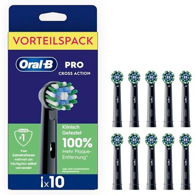 Oral-B Aufsteckbürsten Pro CrossAction Schwarz 10er Oral-B Aufsteckbürsten Pro CrossAction Schwarz 10er