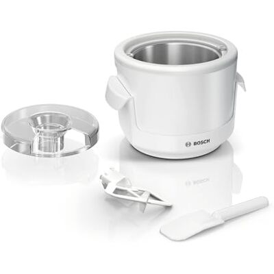 Bosch Eisbereiter MUZS2EB, 550ml, selbstgemachtes Eis, Sorbet und Frozen Yoghurt, weiß, Spritzschutzdeckel mit Einfüllöffnung, passend für MUM Serie 2 Küchenmaschinen Bosch Eisbereiter MUZS2EB, 550ml, selbstgemachtes Eis, Sorbet und Frozen Yoghurt, weiß, Spritzschutzdeckel mit Einfüllöffnung, passend für MUM Serie 2 Küchenmaschinen