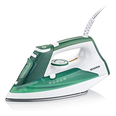 Severin Dampfbügeleisen mit robuster Edelstahlsohle, 2400W, 85g,min Dampfstoß, 30g,min variable Dampfleistung, abnehmbaren Wassertank, Anti-Tropf Funktion, 175 ml, weiß-grün, BA 3261 Severin Dampfbügeleisen mit robuster Edelstahlsohle, 2400W, 85g,min Dampfstoß, 30g,min variable Dampfleistung, abnehmbaren Wassertank, Anti-Tropf Funktion, 175 ml, weiß-grün, BA 3261