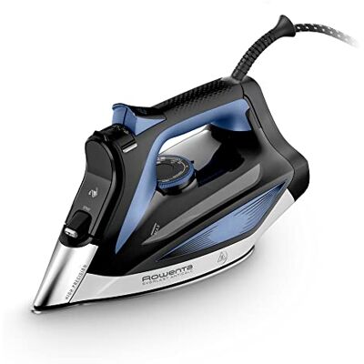 Rowenta Everlast Anticalc Dampfbügeleisen, 2700 W, 45 g/Min. kontinuierliche Dampfabgabe, 220 g/Min. Dampfstoß, Tropfstopp, Antikalk-System, 300 ml Wassertank, schwarz/blau, DW7320 Rowenta Everlast Anticalc Dampfbügeleisen, 2700 W, 45 g/Min. kontinuierliche Dampfabgabe, 220 g/Min. Dampfstoß, Tropfstopp, Antikalk-System, 300 ml Wassertank, schwarz/blau, DW7320