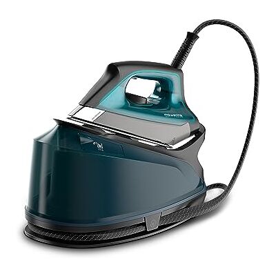 Rowenta Compact Steam Pro Dampfbügelstation, 6,2 Bar Hochdruckdampf, 310 G/Min Dampfstoß, 1,1 l Wassertank, kompaktes Design, effizienter Kalkkollektor, Kunststoff, X-Large, Blau/Schwarz, DG7621 Rowenta Compact Steam Pro Dampfbügelstation, 6,2 Bar Hochdruckdampf, 310 G/Min Dampfstoß, 1,1 l Wassertank, kompaktes Design, effizienter Kalkkollektor, Kunststoff, X-Large, Blau/Schwarz, DG7621