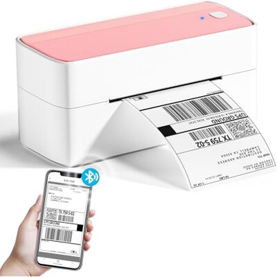 Phomemo Bluetooth DHL Etikettendrucker, Label Printer 4x6 Versandetiketten Drucker, Labeldrucker Thermodrucker für Barcode, Amazon, Etsy, Shopify, DHL, DPD, GLS, FedEx, Ohne Tinte, 241BT Rosa Phomemo Bluetooth DHL Etikettendrucker, Label Printer 4x6 Versandetiketten Drucker, Labeldrucker Thermodrucker für Barcode, Amazon, Etsy, Shopify, DHL, DPD, GLS, FedEx, Ohne Tinte, 241BT Rosa