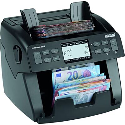 ratiotec Banknotenzählmaschine rapidcount T 575 – Stück- und Wertzähler mit umfangreicher Echtheitsprüfung für mittlere Zählvolumen ratiotec Banknotenzählmaschine rapidcount T 575 – Stück- und Wertzähler mit umfangreicher Echtheitsprüfung für mittlere Zählvolumen
