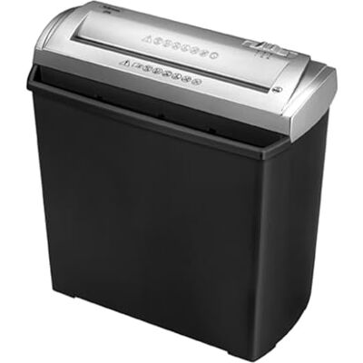 Fellowes FS-5S Aktenvernichter, 5 Blatt, Streifenschnitt, Sicherheitsstufe P1, Papiervernichter für Zuhause & Büro, Kindersicher, Kompakt, 11L Behälter, Schwarz Fellowes FS-5S Aktenvernichter, 5 Blatt, Streifenschnitt, Sicherheitsstufe P1, Papiervernichter für Zuhause & Büro, Kindersicher, Kompakt, 11L Behälter, Schwarz