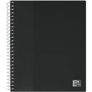 Oxford Schülermappe, Spiralbindung, A5, 80 Ansichten, 40 Hüllen, Einband aus Polypropylen, Schwarz Oxford Schülermappe, Spiralbindung, A5, 80 Ansichten, 40 Hüllen, Einband aus Polypropylen, Schwarz