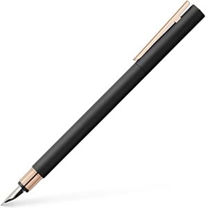 Faber-Castell 343101 Füller Neo Slim Metall, Federbreite F, schwarz mit rosegold Faber-Castell 343101 Füller Neo Slim Metall, Federbreite F, schwarz mit rosegold
