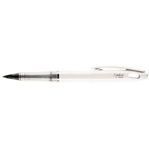 Pentel TRJ94W-A Tradio Federschreiber Black and White Edition mit flexibler Kunststoff-Federspitze Gehäuse, hochglanz, weiß/schwarz Pentel TRJ94W-A Tradio Federschreiber Black and White Edition mit flexibler Kunststoff-Federspitze Gehäuse, hochglanz, weiß/schwarz