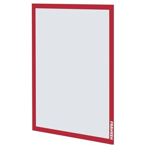 Franken Aushangrahmen PRO DIN A3, Selbstklebender Info-Rahmen, 2 Stück, Hoch und Querformat, Transparente Hartfolie mit magnetischem Verschluss, Rot, AR15012 Franken Aushangrahmen PRO DIN A3, Selbstklebender Info-Rahmen, 2 Stück, Hoch und Querformat, Transparente Hartfolie mit magnetischem Verschluss, Rot, AR15012