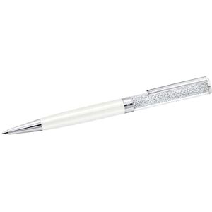 Swarovski Crystalline Kugelschreiber, Weißer, Verchromter Stift mit Edlen Kristallen Swarovski Crystalline Kugelschreiber, Weißer, Verchromter Stift mit Edlen Kristallen