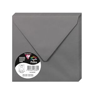 Clairefontaine 5638C Packung mit 20 Umschlägen Pollen 14x14 cm, 120g, gefüttert, ideal für Einladungen und Korrespondenz, Premium glattes Papier, Stahlgrau, 1 Pack Clairefontaine 5638C Packung mit 20 Umschlägen Pollen 14x14 cm, 120g, gefüttert, ideal für Einladungen und Korrespondenz, Premium glattes Papier, Stahlgrau, 1 Pack
