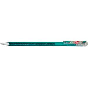 Pentel Hybrid Dual Metallic Gel-Tintenroller, Pastellfarben, K110, Türkisgrün + Rot & Metallic-Grün, 12 Stück Pentel Hybrid Dual Metallic Gel-Tintenroller, Pastellfarben, K110, Türkisgrün + Rot & Metallic-Grün, 12 Stück
