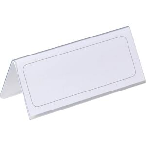 Durable Tischnamensschild 61/122 x 150 mm, transparent mit weißer Papiereinlage, 25 Stück, 805019 Durable Tischnamensschild 61/122 x 150 mm, transparent mit weißer Papiereinlage, 25 Stück, 805019