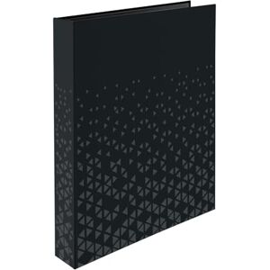 Herma Ringbuch A4 Schwarz, schmal, 4 Ringe, 46 mm breit, Ringordner mit veredeltem Dreieck Muster und Softtouch Oberfläche, Hardcover Ordner für Fotohüllen, Prospekthüllen und Sammelhüllen Herma Ringbuch A4 Schwarz, schmal, 4 Ringe, 46 mm breit, Ringordner mit veredeltem Dreieck Muster und Softtouch Oberfläche, Hardcover Ordner für Fotohüllen, Prospekthüllen und Sammelhüllen