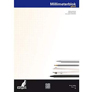 Kangaro Millimeterpapier A3 A3 80 grams block 25 Blatt. Packung mit 5 Stück. Kangaro Millimeterpapier A3 A3 80 grams block 25 Blatt. Packung mit 5 Stück.