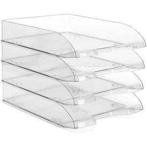 Waytex Briefablagen, A4, Kunststoff, transparent, 4 Stück Waytex Briefablagen, A4, Kunststoff, transparent, 4 Stück