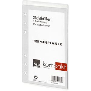 bsb Ersatzeinlage Sichthüllen für Visitenkarten Größe: Circa A6-6-Fach Lochung Kompakt Terminplaner Organizer 02-0064 bsb Ersatzeinlage Sichthüllen für Visitenkarten Größe: Circa A6-6-Fach Lochung Kompakt Terminplaner Organizer 02-0064