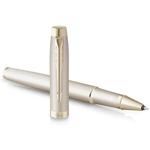 Parker IM Monochrome Rollerball schwarze Tinte Oberfläche und Zierteile in Champagnerfarben feine Spitze Geschenkbox Parker IM Monochrome Rollerball schwarze Tinte Oberfläche und Zierteile in Champagnerfarben feine Spitze Geschenkbox