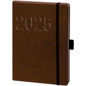 bsb Terminkalender Wochenplaner Taschenkalender Buchkalender, 2026 ca. A5, braun weiches Kunstleder mit Gummiband, 1 Woche = 2 Seiten, V-Book, 02-0148 bsb Terminkalender Wochenplaner Taschenkalender Buchkalender, 2026 ca. A5, braun weiches Kunstleder mit Gummiband, 1 Woche = 2 Seiten, V-Book, 02-0148