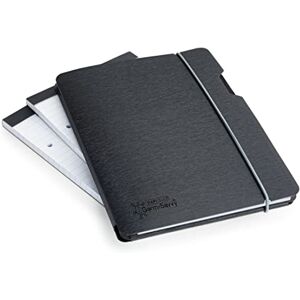 Rapesco 1637 Notizblockmappe und 3 Nachfüll-Blöcken mit 160 Blatt, A5, Schwarz Rapesco 1637 Notizblockmappe und 3 Nachfüll-Blöcken mit 160 Blatt, A5, Schwarz